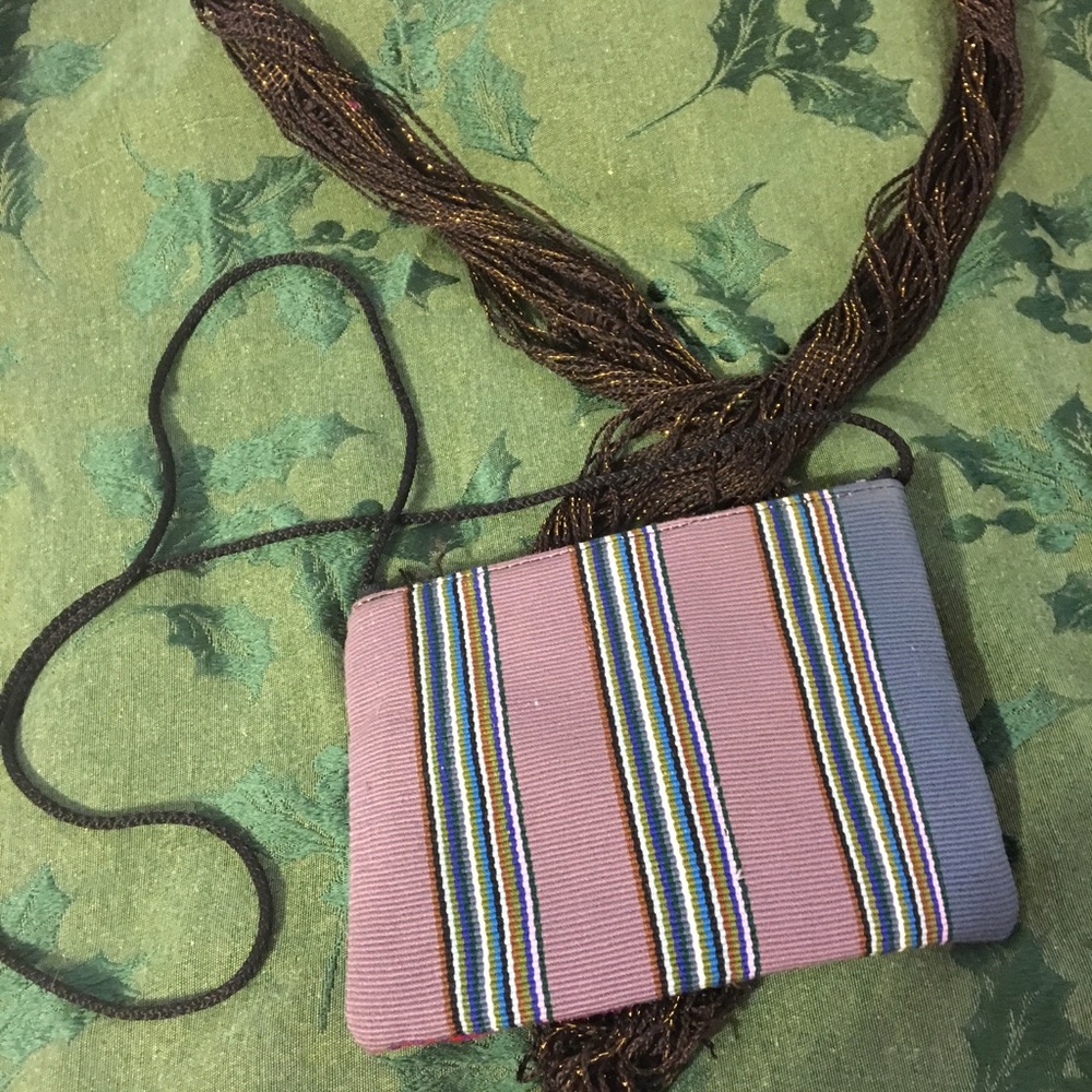 Small cross body reversible fabric bag NWOT